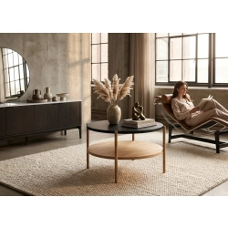 STOLIK KAWOWY z Drewna Litego  Dębowego - Jesionowego  STK-905